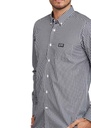 Men's Business Shirt Black and White check 100% Cotton Long Sleeve